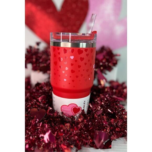 Stanley Target Exclusive Valentine’s Day 2025 Ruby Hearts 20oz H2O Tumbler - Picture 4 of 12